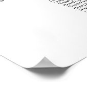 Seating Chart Elegant Calligraphy - 8 Tables ポスター (角)