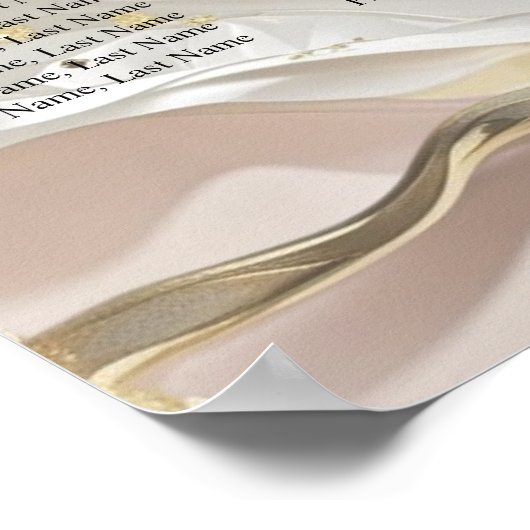 Seating Chart | Ethereal Shoreline Teal Ocean ポスター (角)