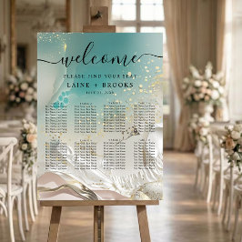Seating Chart | Ethereal Shoreline Teal Ocean ポスター