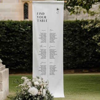  Seating Chart with Adjustable Minimalist Vintage  横断幕