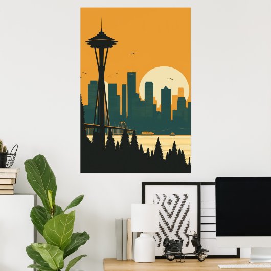 SEATTLE #1 ポスター (ホームオフィス)
