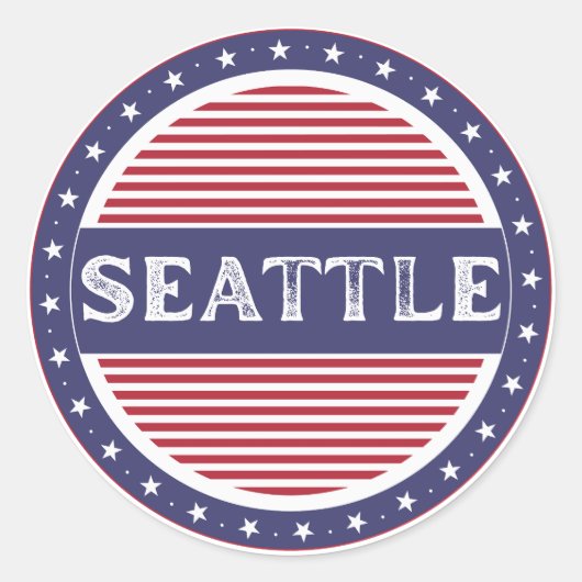 Seattle City Pride Emblem – American Identity ラウンドシール (正面)