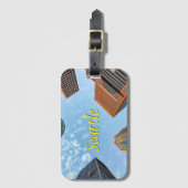 Seattle City Skyline ラゲッジタグ (正面縦)