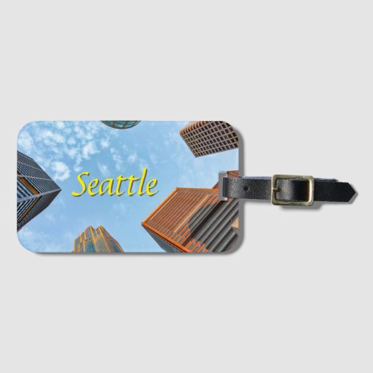 Seattle City Skyline ラゲッジタグ (正面横)