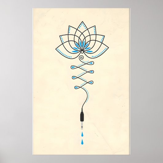 Seattle Grunge Inspired Original Design Print ポスター (正面)