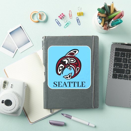 Seattle Native American Haida Orca Killer Whale シール (iPadカバー)
