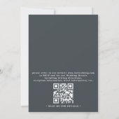 SEATTLE Skyline Destination Modern QR Code Wedding 招待状 (裏面)
