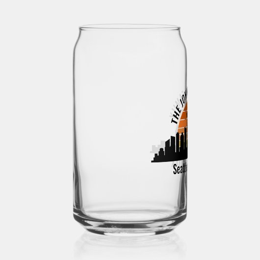 Seattle Skyline Sunset Custom Family Trip ガラス缶 (右)