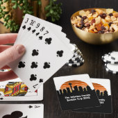 Seattle Skyline Sunset Trip Keepsake Personalized トランプ (インサイチュ)