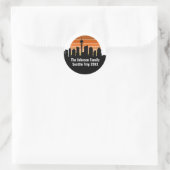 Seattle Skyline Sunset Trip Personalized ラウンドシール (バッグ)