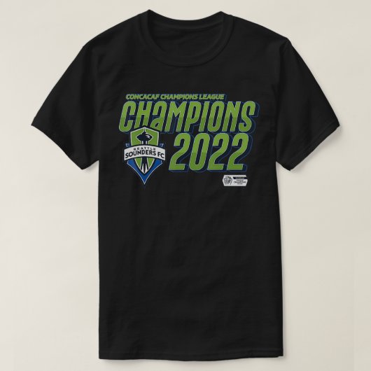 Seattle Sounders Champions 2022 Concacaf Champion Tシャツ (デザイン正面)