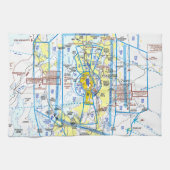 Seattle-Tacoma Airport Flyway Chart キッチンタオル (横)