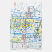 Seattle-Tacoma Airport Flyway Chart キッチンタオル (縦)