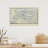 Seattle, WA Panoramic Map - 1925 ポスター (キッチン)