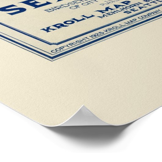 Seattle, WA Panoramic Map - 1925 ポスター (角)