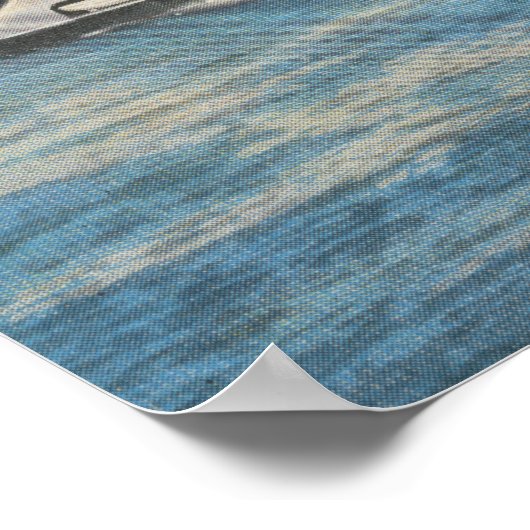 Seattle, WA - View of Kalakala Ferry on Puget ポスター (角)