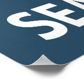 Seattle Washington Blueprint City Map Vintage ポスター (角)