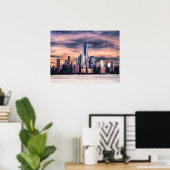 Seattle, Washington Cityscape ポスター (ホームオフィス)