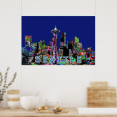 Seattle, Washington in graffiti ポスター (キッチン)