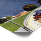 Seattle Washington Lake Washington Floating Bridge ポスター (角)