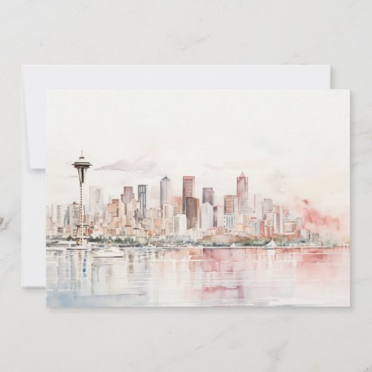 Seattle Washington Landscape Rehearsal Dinner 招待状 (裏面)