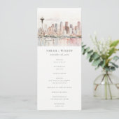 Seattle Washington Landscape Wedding Program 招待状 (スタンド正面)