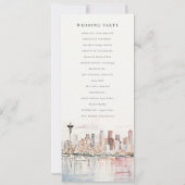 Seattle Washington Landscape Wedding Program 招待状 (裏面)