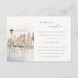 Seattle Washington Landscape Wedding Reception エンクロージャーカード