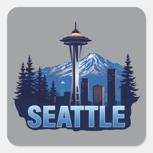 Seattle Washington United States of America スクエアシール (正面)