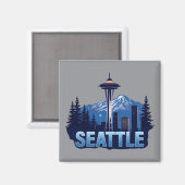 Seattle Washington United States of America マグネット (正面/裏面)