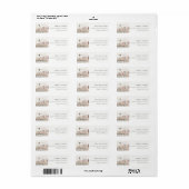 Seattle, Washington Watercolor Landscape Address ラベル (フルシート)