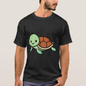 Seaurtle friends retro girl tシャツ (正面)