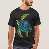 Seaurtle paisley friends tシャツ (正面)