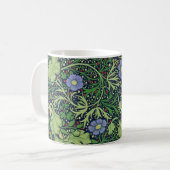 Seaweed art nouveau design by William Morris コーヒーマグカップ (正面左)