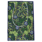 Seaweed art nouveau design by William Morris ミディアムペーパーバッグ (正面)