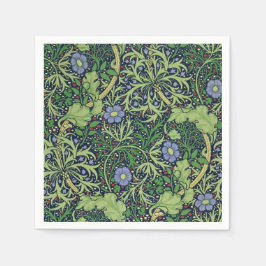 Seaweed art nouveau design van William Morris スタンダードカクテルナプキン