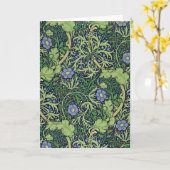 Seaweed cobalt thyme - William Morris カード (黄色い花)