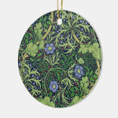 Seaweed cobalt thyme - William Morris セラミックオーナメント (左)
