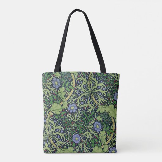 Seaweed cobalt thyme - William Morris トートバッグ (裏面)