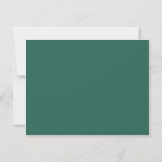 Seaweed Green Wavy Frame Note Card 招待状 (裏面)