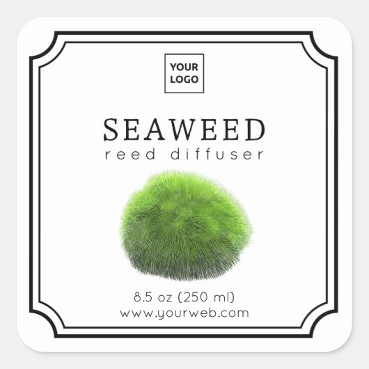 Seaweed Reed Diffuser Label スクエアシール (正面)