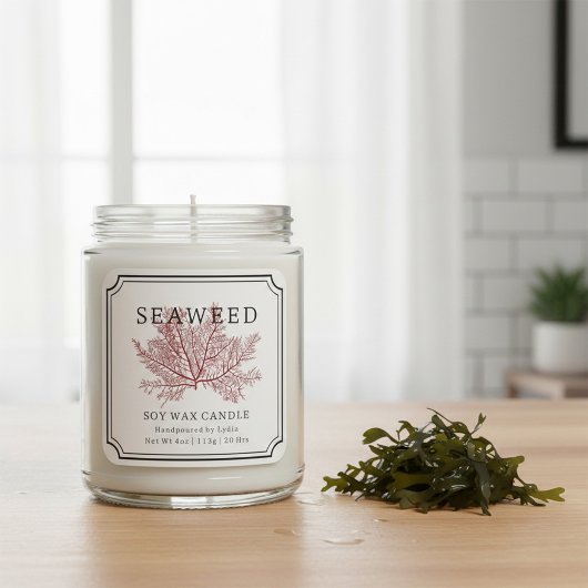Seaweed Soy Wax Candle Label スクエアシール