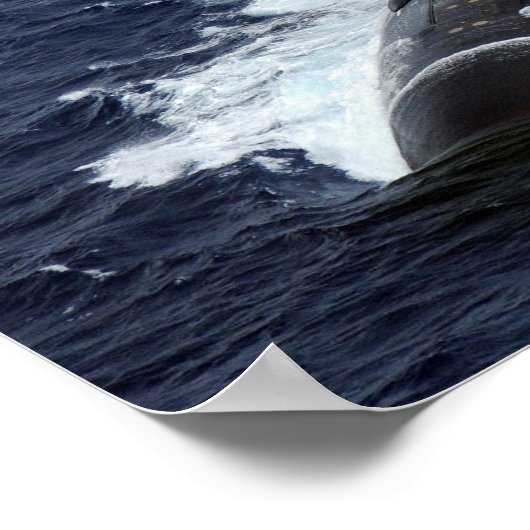 Seawolf-class attack submarine USS Connecticut ポスター (角)