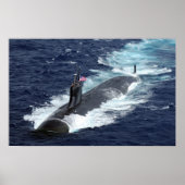 Seawolf-class attack submarine USS Connecticut ポスター (正面)