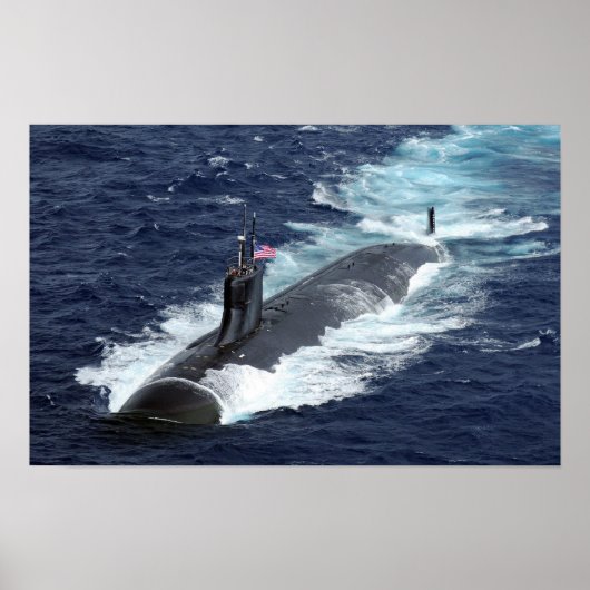 Seawolf-class attack submarine USS Connecticut ポスター (正面)