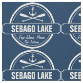 Sebago湖のメインのパーソナライズな町および名前 ファブリック (クローズアップ)