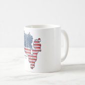 Sebago湖のメインの地図のマグ コーヒーマグカップ (正面右)