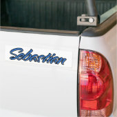 Sebastian Name blue Sticker Autoaufkleber バンパーステッカー (トラック上)