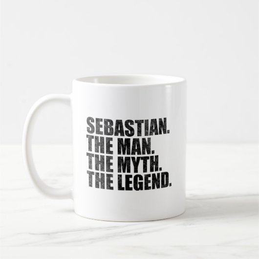 Sebastian The Man The Myth The Legend コーヒーマグカップ (左)