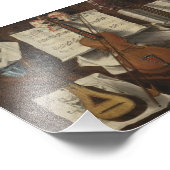 Sebastiano Lazzari Trompe – バイオリンと音楽ノート フォトプリント (角)